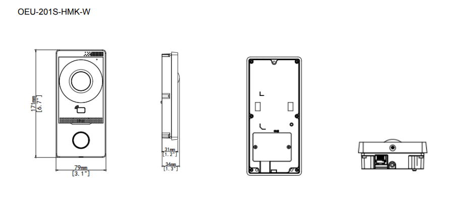 UNV VIDEO PORTERO KIT KIT-201S-372S WIFI3