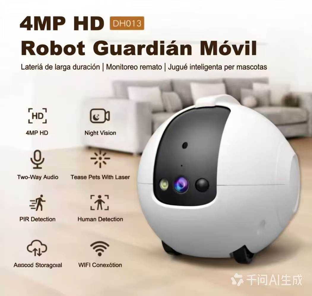 SriHome DH013 Robot Inteligente Interactiva Mascotas Wi-Fi 4 MP Batería 10,000 mAh2