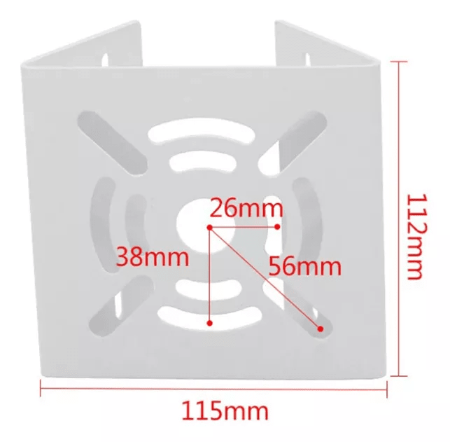 Soporte De Montaje Ptz 112x115x42mm Max 5kg Con 2 Abrazadera2