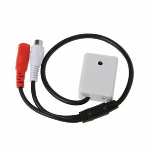 Micrófono CCTV Cajita audio RCA 9-12V 12-18ma 200Hz-10kHz, área 5m-15m1
