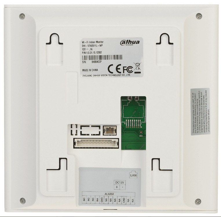 DHI-VTH2611L-WP MONITOR 4.3 PUGADA INTERIOR TOUCH WIFI IP POE COLOR:BLANCO DAHUA4