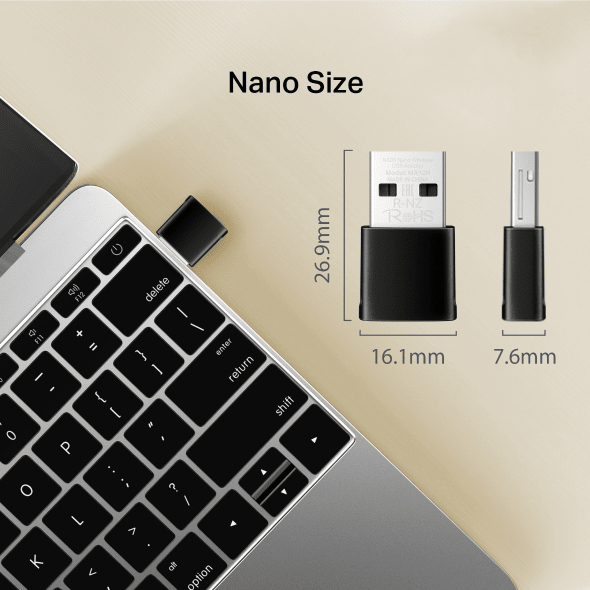 Mercusys Adaptador WIFI USB MA12N N300 Nano2