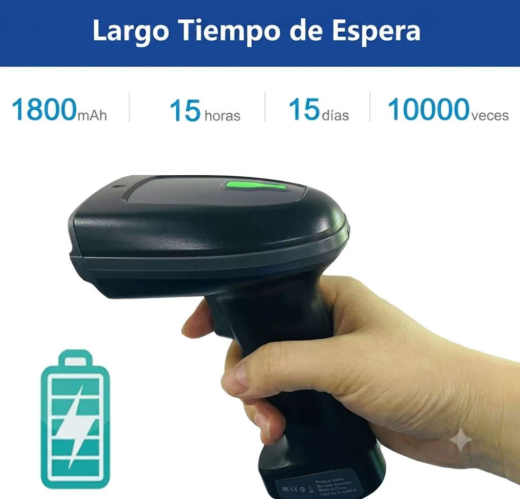 Pistola de codigo BWHS-23 Plus USB+2.4Ghz+BT QR 2D Inalámbrico con BASE PDF4175