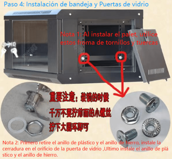 Gabinete 6U fijo a pared 530X400X3005