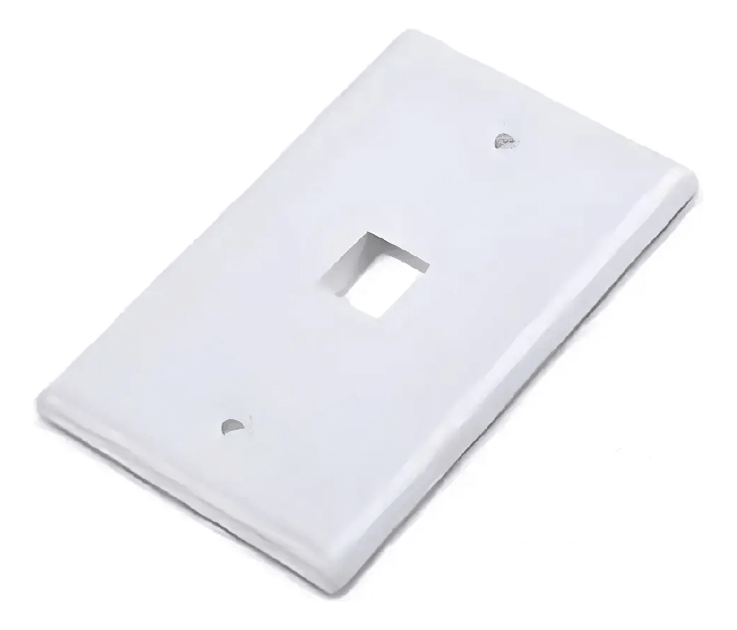 Faceplate Placa Muro Para Modulos Rj45 Simple 1 Puerto Keystone1