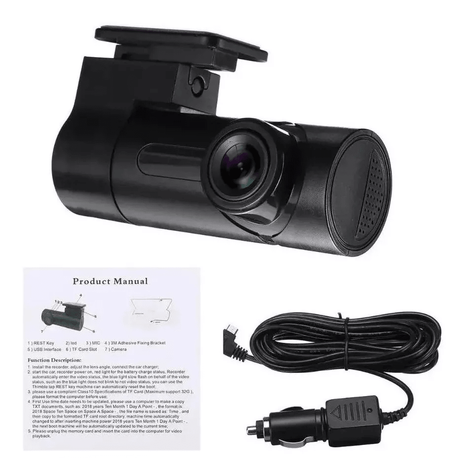 Camara Oculta Seguridad Auto Dvr Grabado Aplicación 1080p2