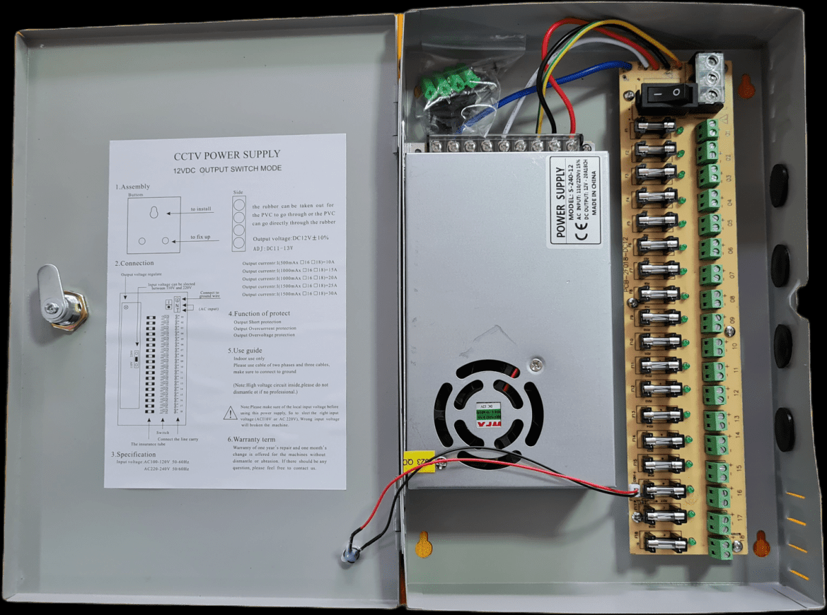 Fuente Poder Gabinete 12V-20A 18CH1