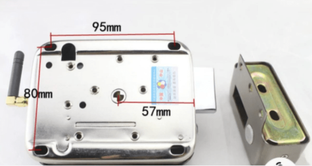 Cerradura electrónica Inalambrica interior con 2 controles remoto 5V A-AL-PRO 13X10X4CM2