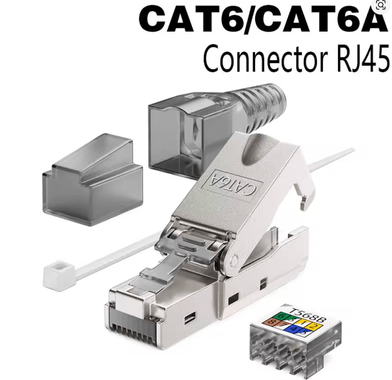 Conector RJ45 Cat6 Metálico Libre de Herramientas1