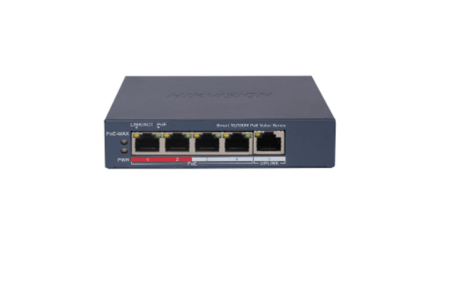 DS-3E1105P-EI-M V2 4FE PoE switch Inteligente Hikvision1