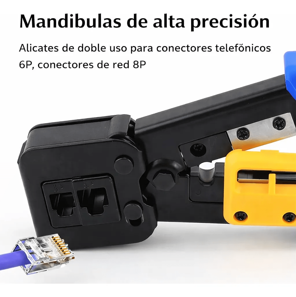 Ponchadora Crimpadora RJ45 pasante Cat5e Cat6 Cat6e3