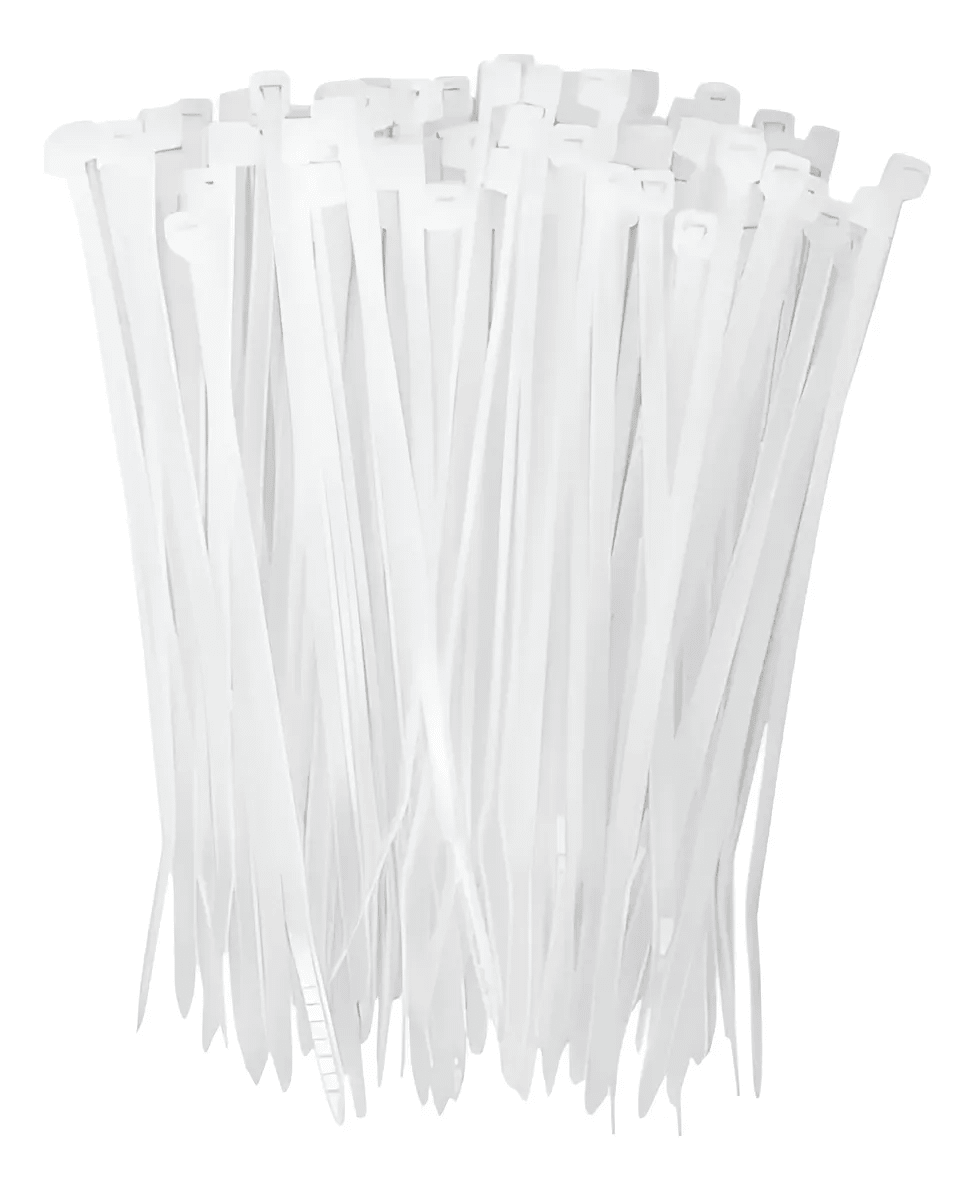 100 pcs Bridas Amarra Cables Cremallera Resistentes 5X250MM BLANCO1