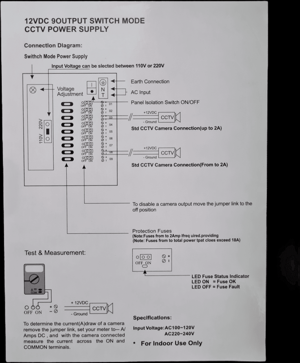 Fuente Poder Gabinete 12V -10A 9CH2