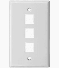 Faceplate Placa Muro Para Modulos Rj45  3 Puertos Keystone1