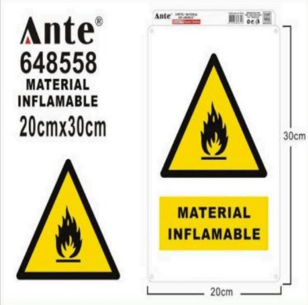 SENALETICA MATERIAL INFLAMABLE 20x30cm1