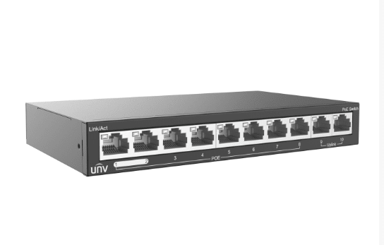 UNV Network Switch POE NSW2020-10T-POE-IN 8 x 100Mbps POE +2 Uplink 100Mbps1