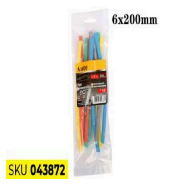 TUBO TERMOCONTRAIBLE 6MM X 20CM 10PCS1