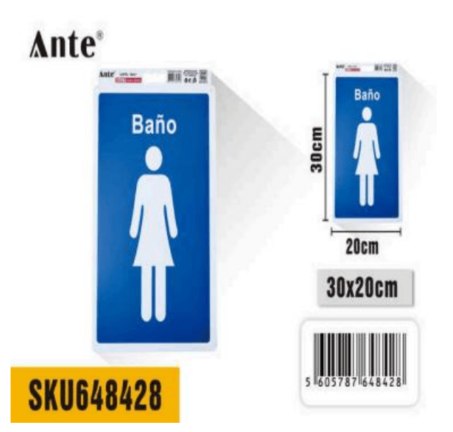 SENALETICA DAMA BANO 20x30cm1