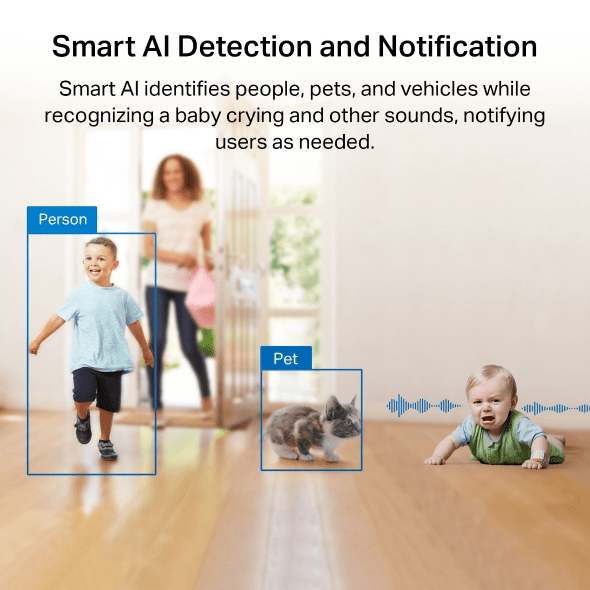 TP-Link Tapo Cámara C225 WIFI PT interior IA orientada identificación y seguimiento de personas4