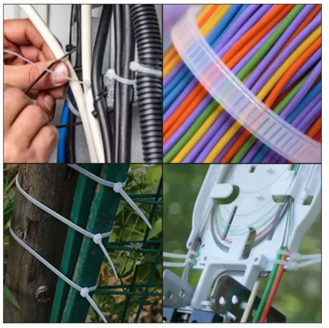 100 pcs Bridas Amarra Cables Cremallera Resistentes 3.6X180MM2