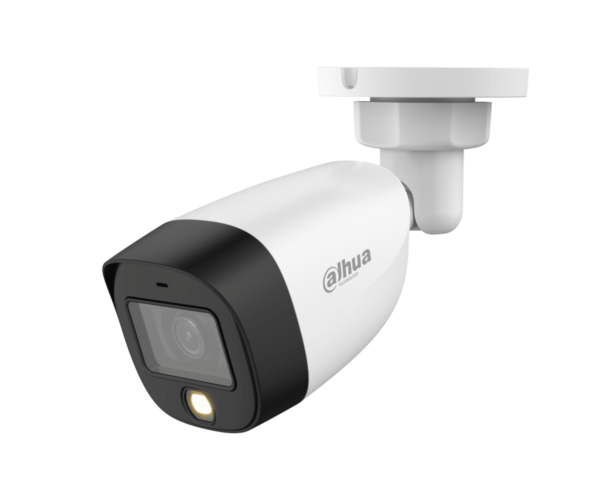 DH-HAC-HFW1239CN-A-LED-0280B-S2. Cámara HDCVI bullet 2MP lente fijo 2.8mm full color microfono1