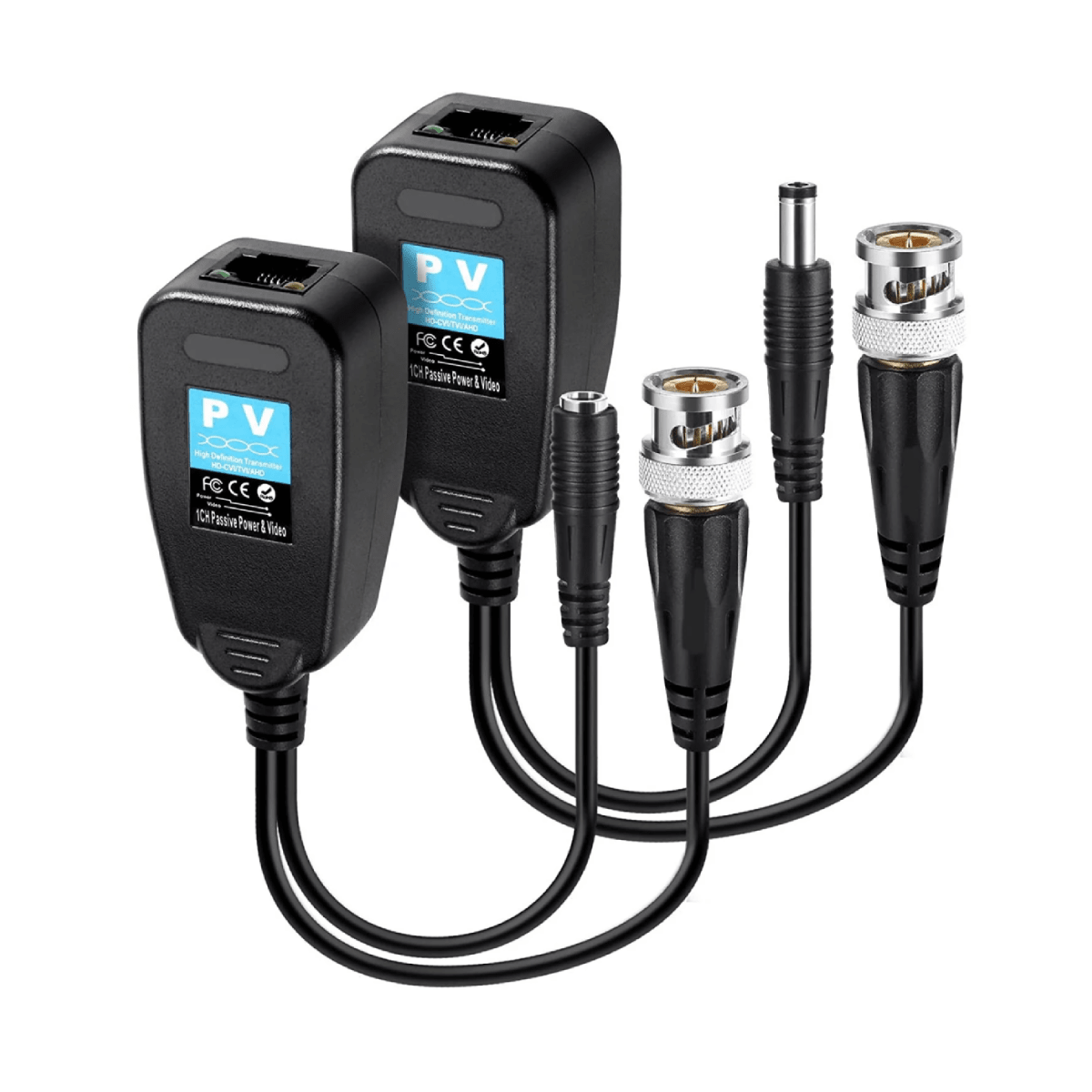 BALUN POWER DM PASIVO RJ45 8M CON DC CORRIENTE(Tipo Negro)-1