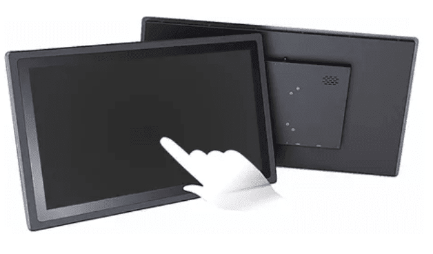 MONITOR TOUCH METALICA 21.5,VGA+HDMI,iai tech(Fuente+Cable poder+Usb+Bace metal+Cable VGA)1