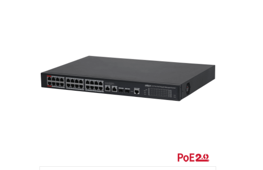 SWITCH DAHUA 24 GE POE 2 PUERTOS GE + 2 PUERTOS GE SFP 56 Gbps 41 DH-S4228-24GT-2401