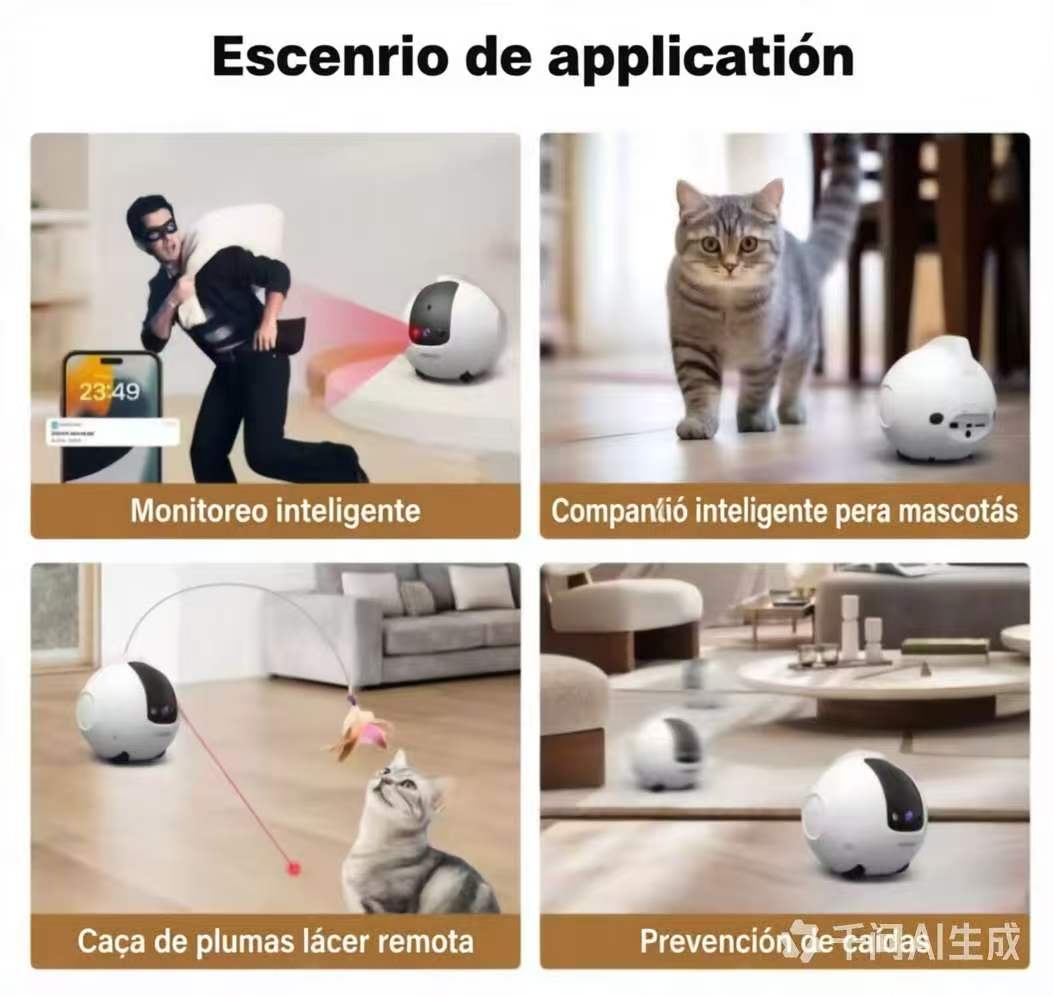SriHome DH013 Robot Inteligente Interactiva Mascotas Wi-Fi 4 MP Batería 10,000 mAh4