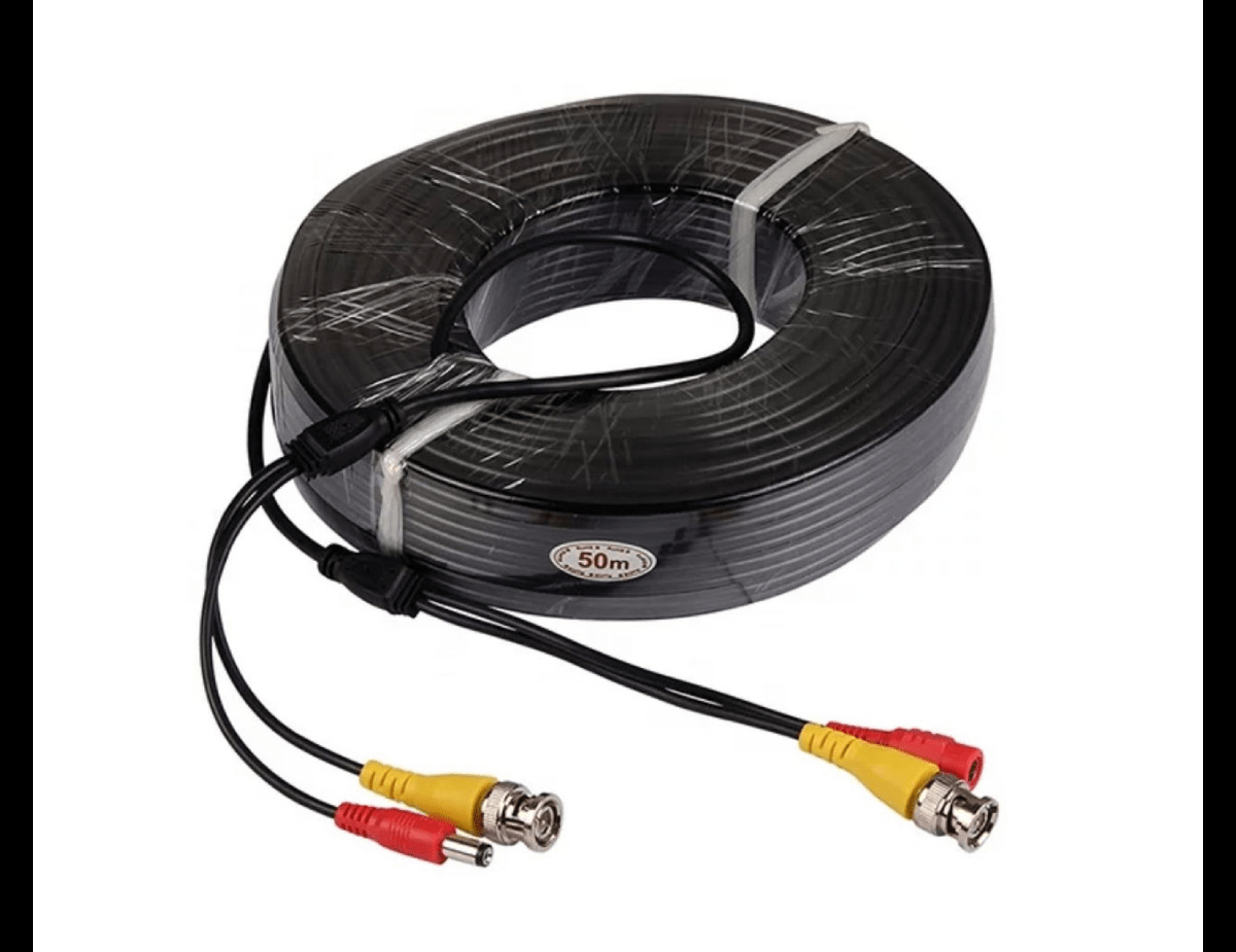 CABLE COAXIAL 50MT Poder y Senal 4K,Interior y Exterior1