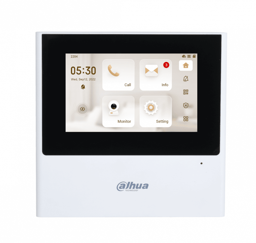 DHI-VTH2611L-WP MONITOR 4.3 PUGADA INTERIOR TOUCH WIFI IP POE COLOR:BLANCO DAHUA1