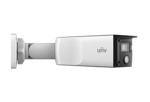 UNV Cámara IP Bala Omniview IPC2K28SE-ADF40KMC-WL-I0 8MP 4K doble lentes ColorHunter 30m Audio bidir4
