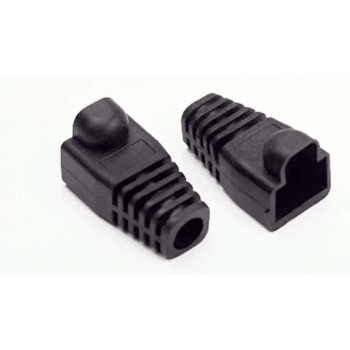 FUNDA DE CONECTOR NEGRO UTP RJ45 CAT6 CAT5E1