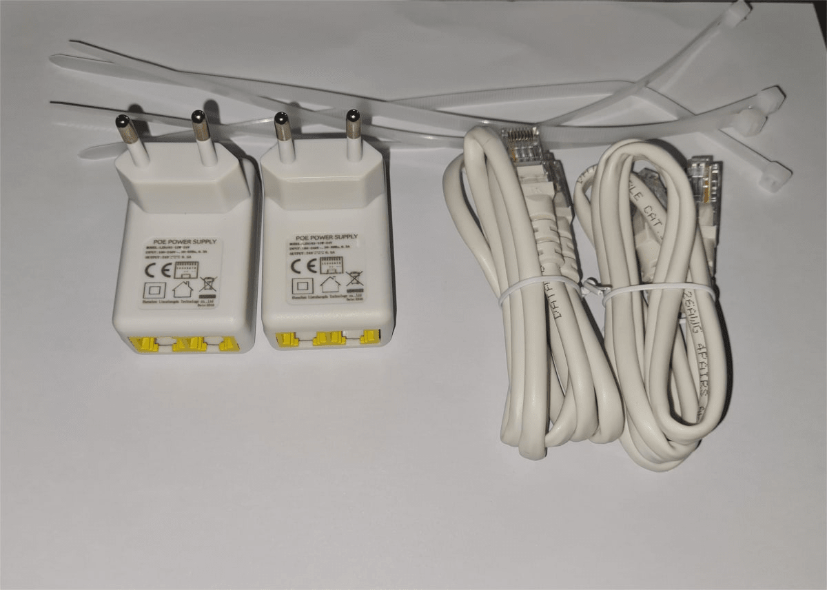 500MT KIT ANTENA *PAR IAI TECH POE 24V-0.5A 12V-1A 5-10 CAMARAS DOBLE FLUJO 2,4GHZ4