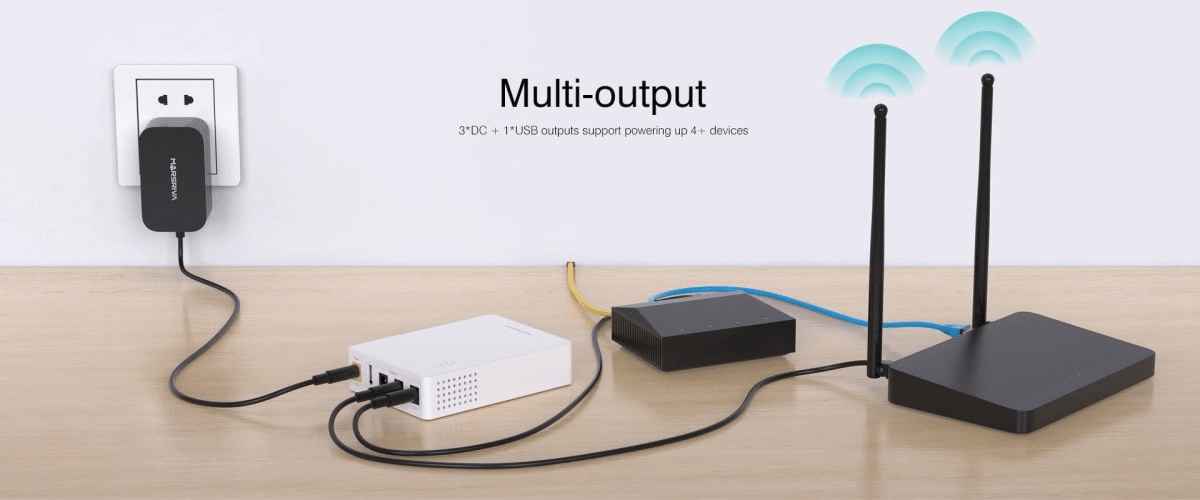 KP3 UPS 2500MAH*4 36W SMART MINI DC 12V 9V 5V2