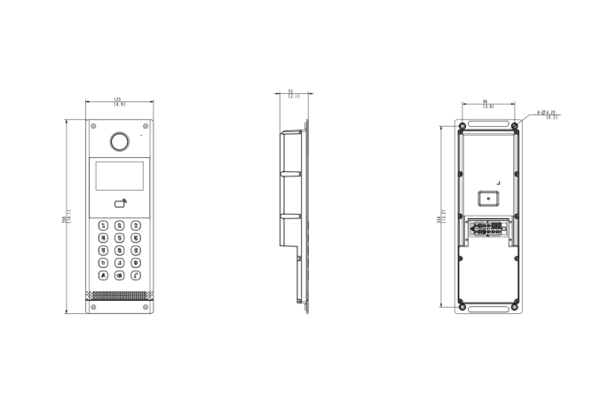 UNV VIDEO PORTERO OEU-301S-HMKA Estación iC Card Teclados Camara3