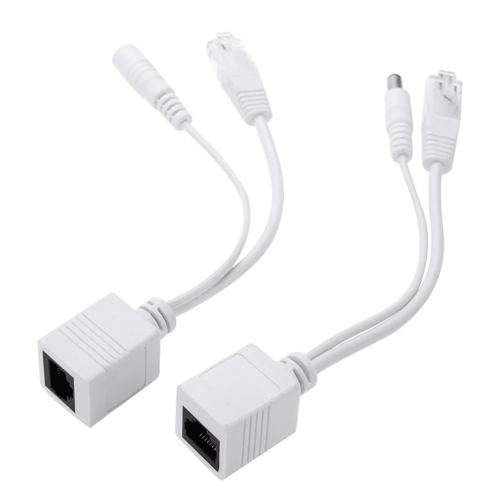 INYECTOR SIMPLE RJ45 POE PAR 8MP CON DC CORRIENTE BLANCO1