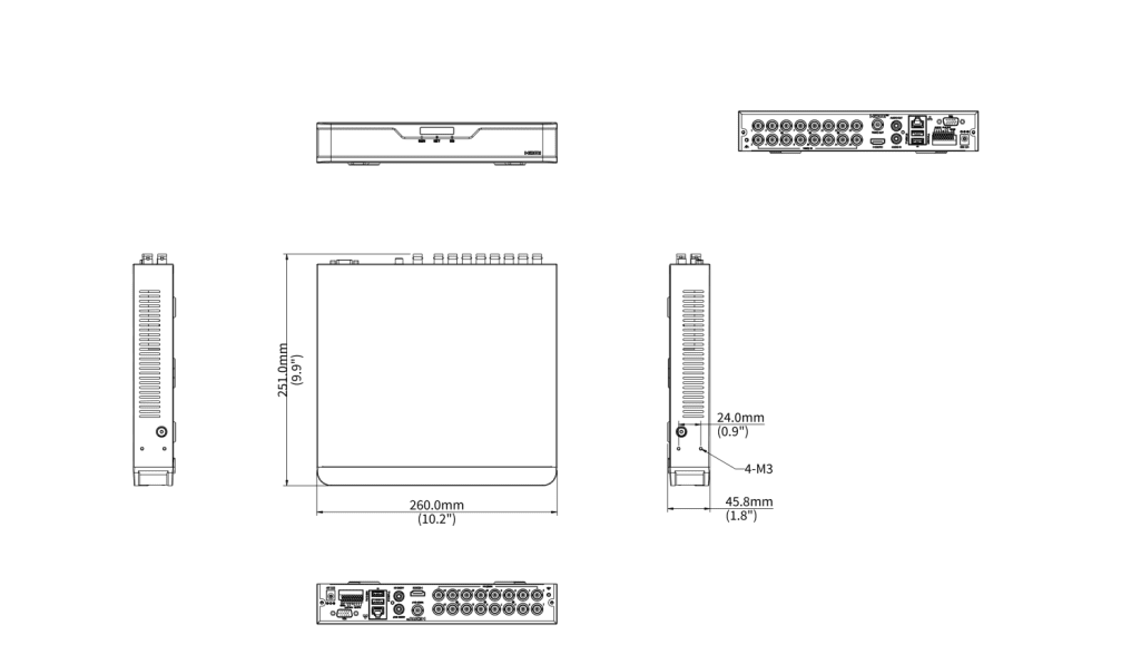 MES UNV XVR XVR301-16Q3 1 HDD 16 canales H.265 8MP 4K IA Ultra Detección de Movimiento2