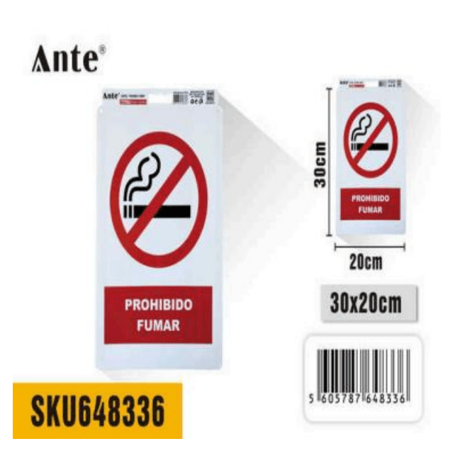 SENALETICA PROHIBIDO FUMAR 20x30cm1
