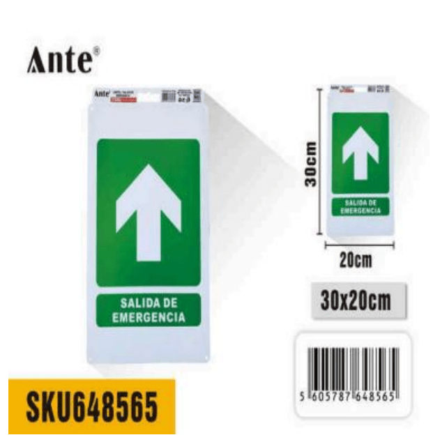 SENALETICA SALIDA DE EMERGENCIA 20x30cm1