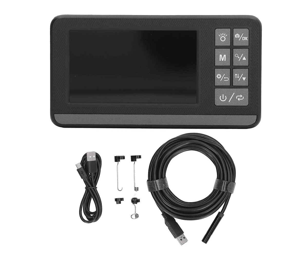 CAMARA ENDOSCOPICA IMPERMEABLE 5MT IP67 1080P MONITOR 4.3 recargable5