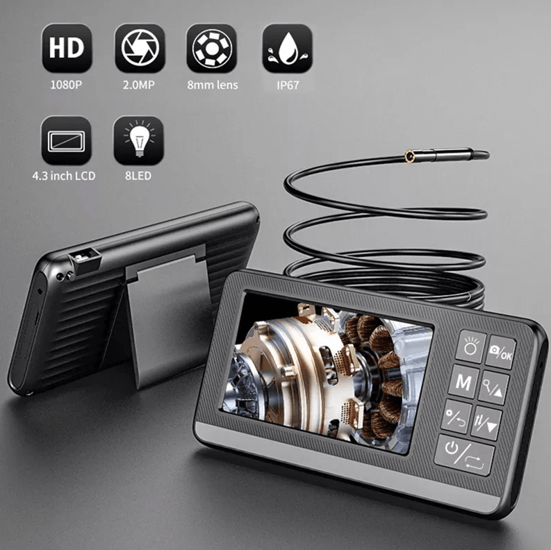 CAMARA ENDOSCOPICA IMPERMEABLE 5MT IP67 1080P MONITOR 4.3 recargable6