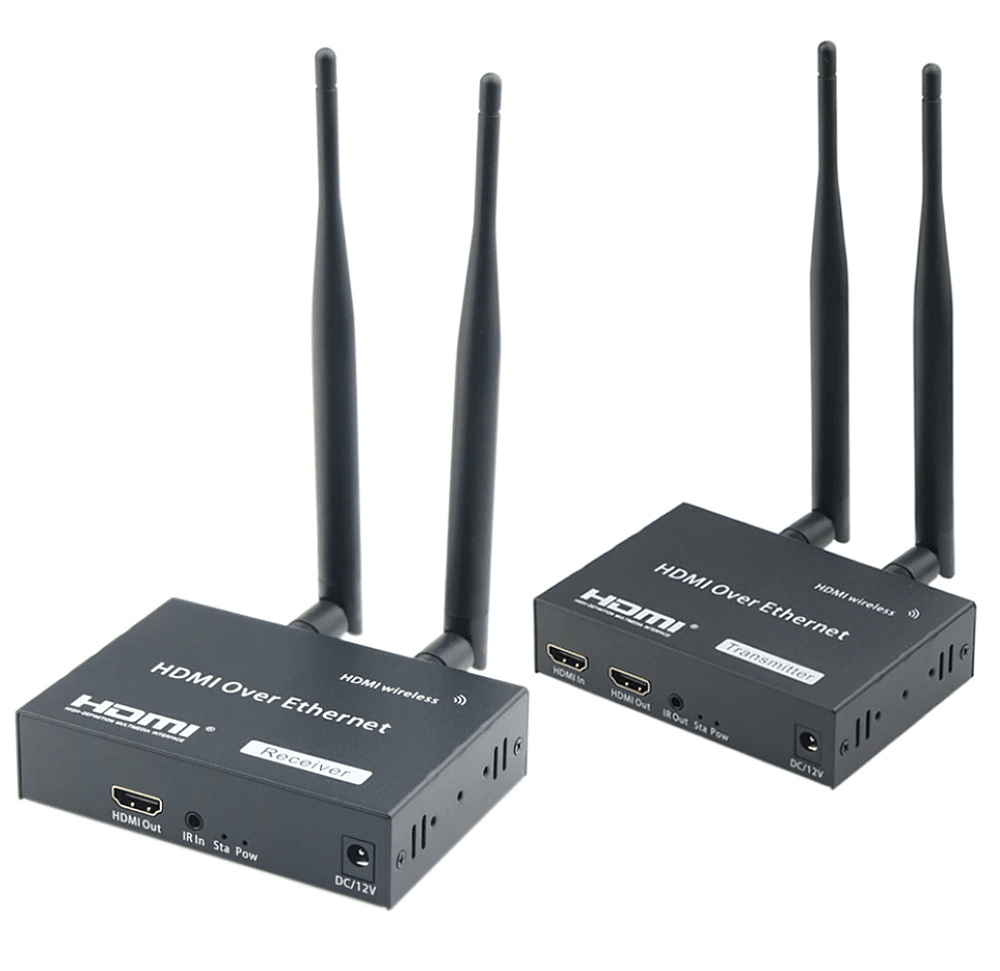 200MT EXTENSOR HDMI WIFI 1080P 2.4Ghz 5Ghz(Trans*2+Antenas*4+IR*2)1