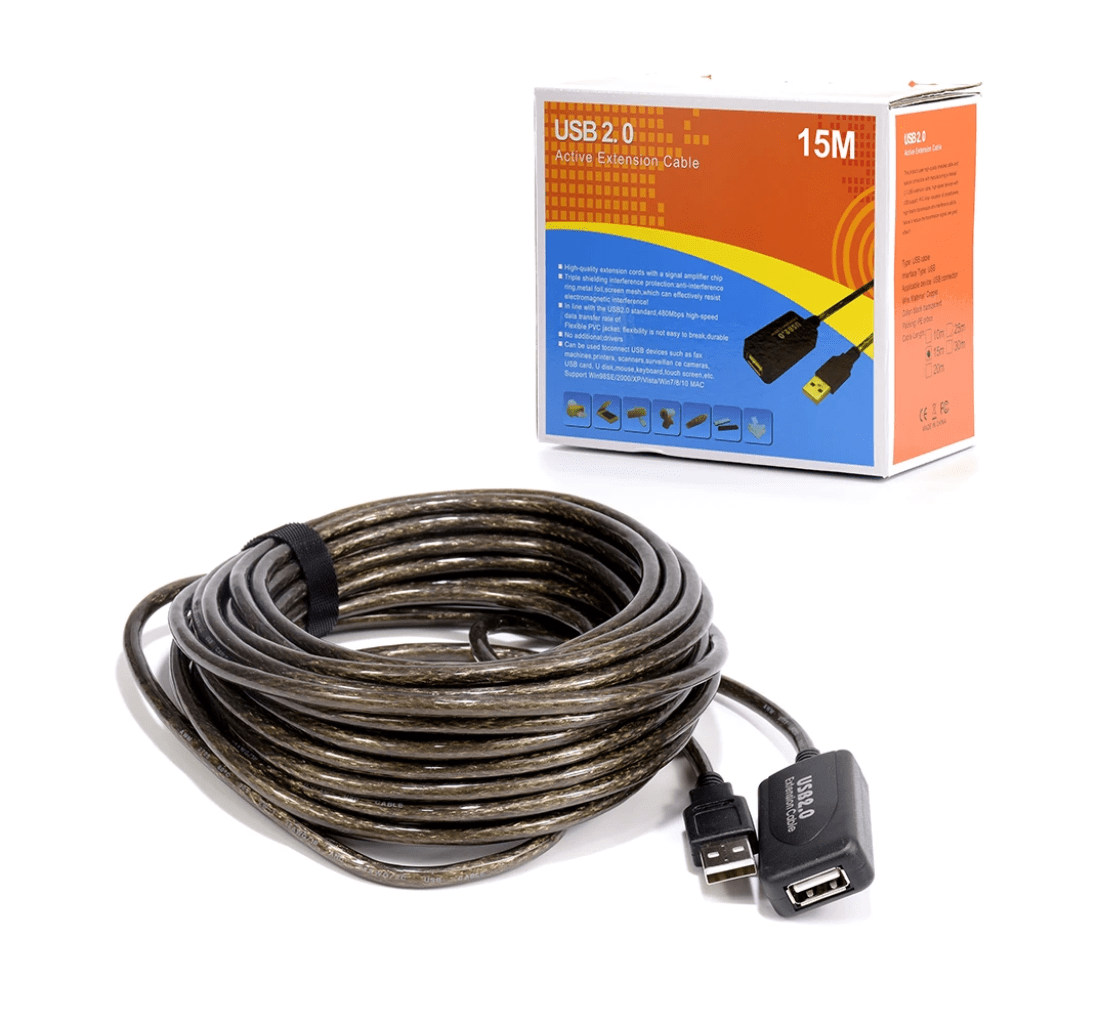CABLE USB EXTENSION 15MT COBRE1
