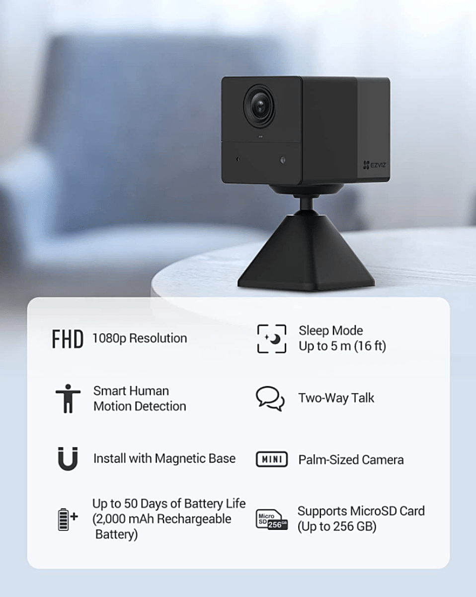 Camara IP WiFi bidireccional 2MP Con Bateria 50 días CS-BC2-A0 Ezviz3
