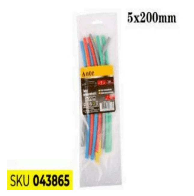 TUBO TERMOCONTRAIBLE 5MM X 20CM 10PCS1