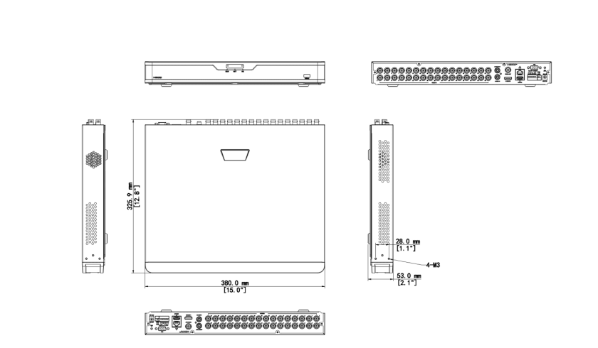 MES UNV XVR XVR302-32Q3 2 HDD 32 canales H.265 8MP 4K IA Ultra Detección de Movimiento2