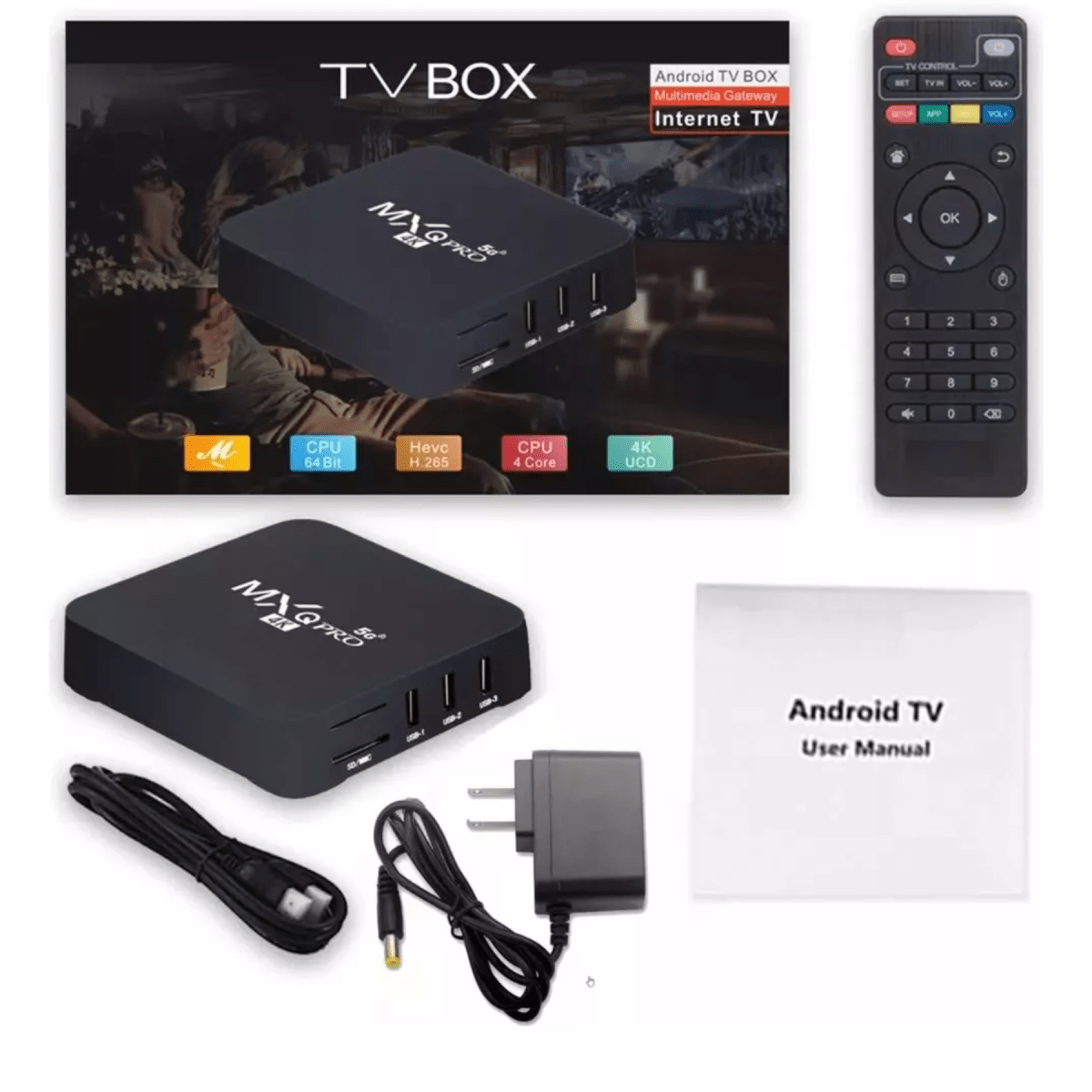 ANDROID TV BOX 4K,ULTRA HD,H.265 HEVC1