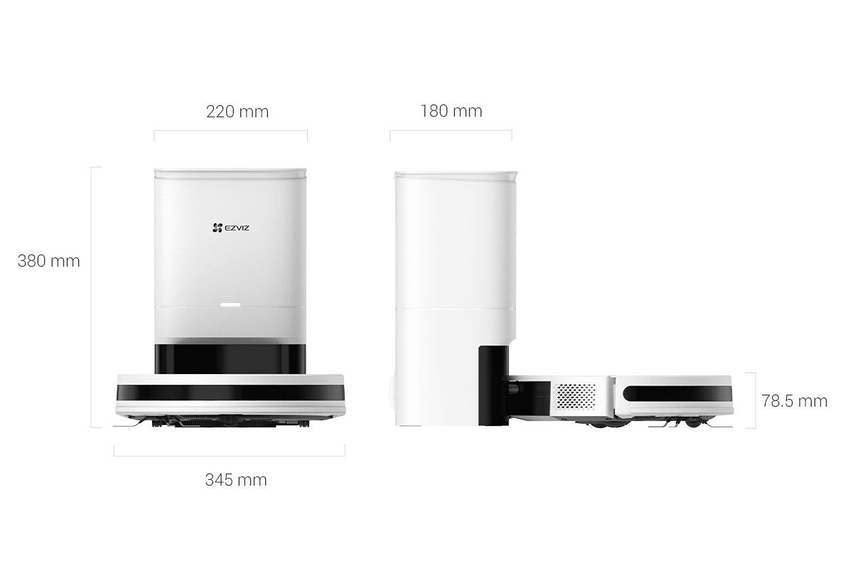 EZVIZ Aspiradora robot Inteligente WiFi CS-RC3P-TWT2 2700Pa 2600mAh Base Bolsa Recogepolvo2