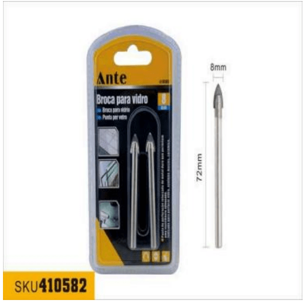 BROCAS PARA VIDRIO 2pcs 8mm*72mm1